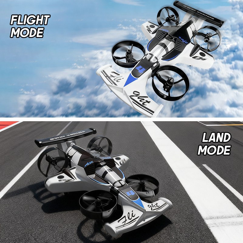 Rc Helicopter Electric - 2in1 Mini Drone Luft-Boden Fliegen Auto